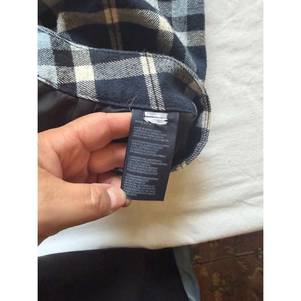Tommy Hilfiger Womens Navy Blue Plaid Cotton Mini Skirt Size 4 Lined Preppy